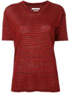 Isabel Marant Étoile Striped T-shirt, Women's, Size: Medium, Red, Linen/flax/cotton