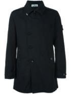 Stone Island Short Trench Coat, Men's, Size: Medium, Blue, Polyamide/polyester