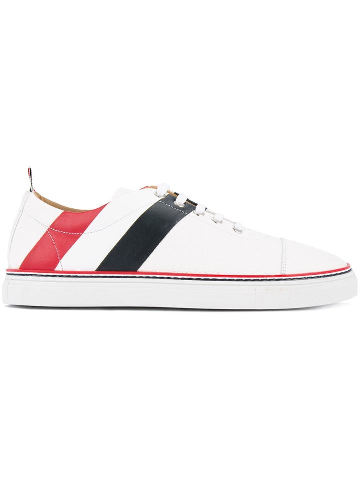 Thom Browne Colourblock Lace-up Sneakers - White