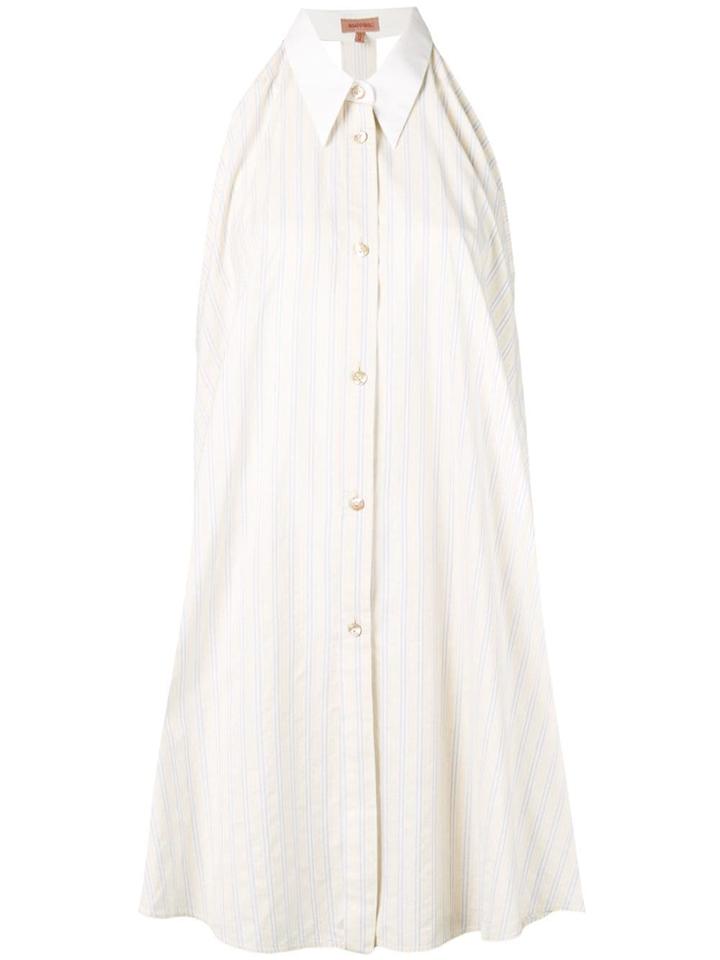 Romeo Gigli Vintage Striped Shirt Dress - Neutrals
