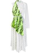 Off-white Contrast Wrap Dress