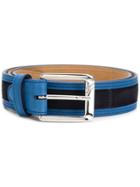 Moreschi Contrast Trim Belt - Blue