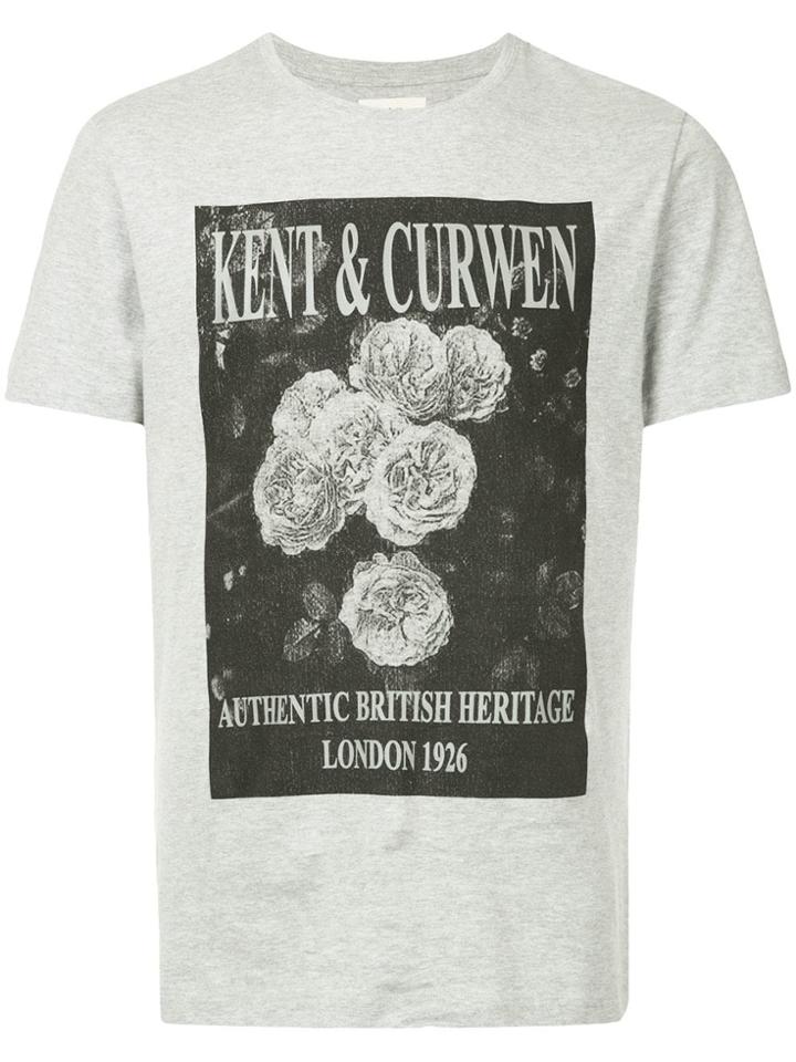 Kent & Curwen Rose Print T-shirt - Grey