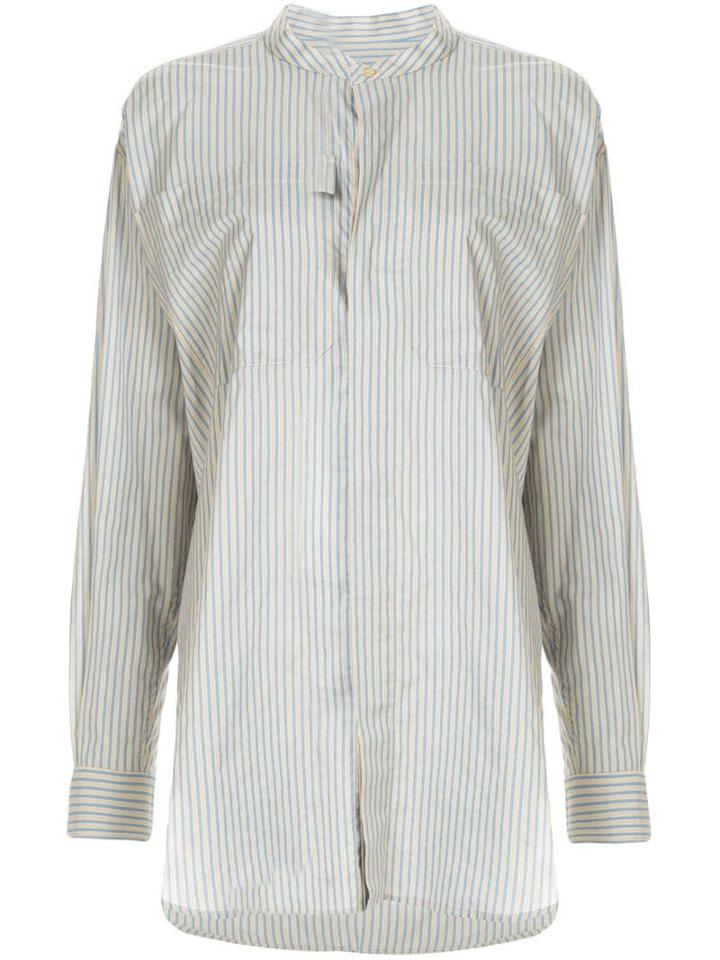 Bassike Striped Tunic - Blue