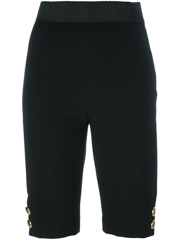 Dolce & Gabbana Gold-tone Button Skinny Shorts