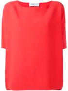Gianluca Capannolo Short-sleeved Top, Women's, Size: 40, Red, Acetate/viscose
