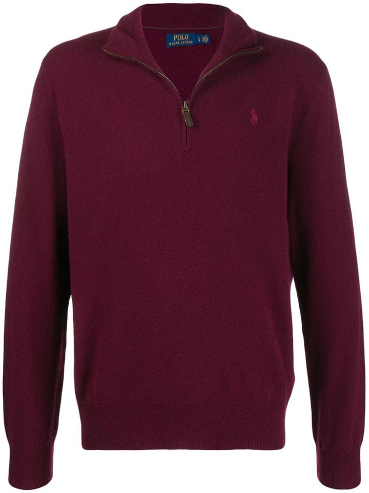 Polo Ralph Lauren Embroidered Knit Funnel-neck Sweater