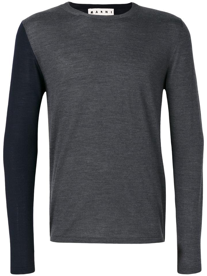 Marni - Bi-colour Sweater - Men - Wool - 46, Blue, Wool