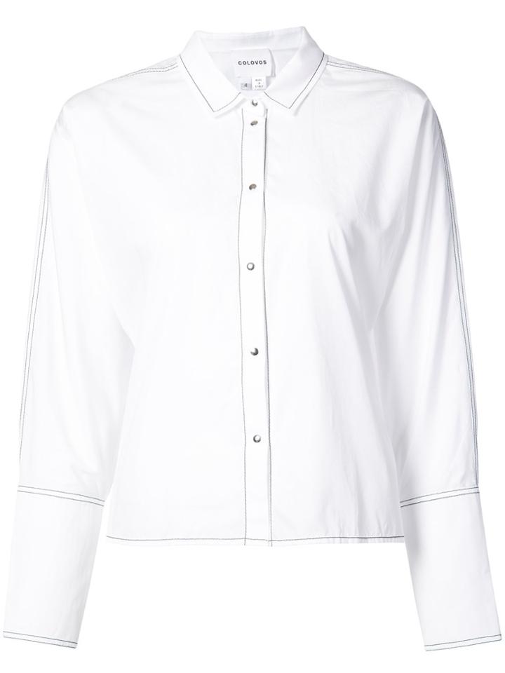Colovos Oversized Cuff Shirt - White