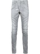 Pierre Balmain Biker Jeans, Men's, Size: 32, Grey, Cotton/polyester