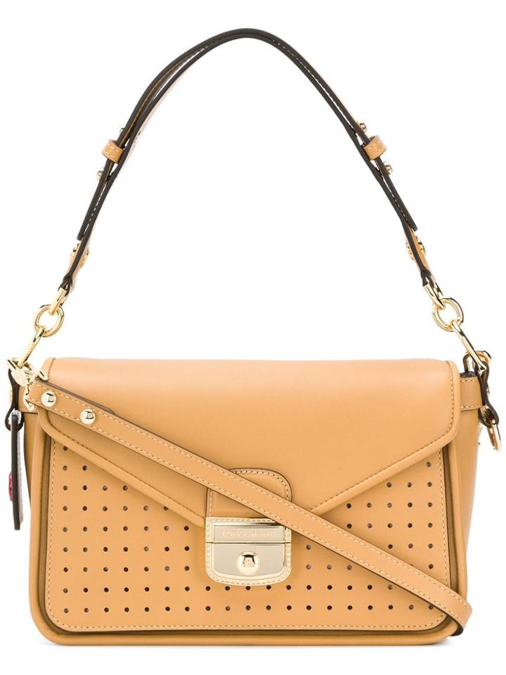 Longchamp Perforated Handbag - Brown