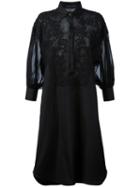 Ermanno Scervino - Longsleeve Lace Dress - Women - Cotton/viscose/polyamide/polyester - 46, Black, Cotton/viscose/polyamide/polyester