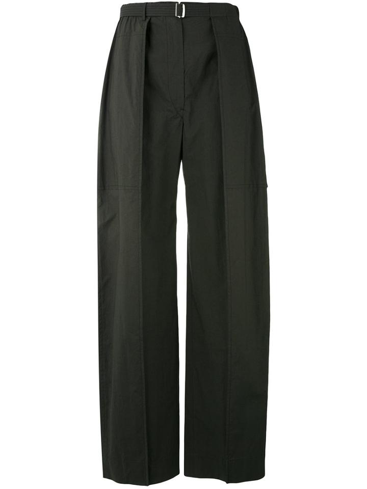 Lemaire - Wide Leg Trousers - Women - Cotton - 40, Green, Cotton