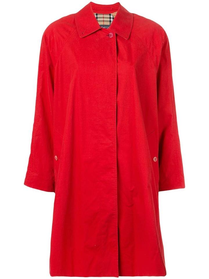 Burberry Pre-owned A-line Buttoned Coat - Red