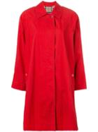 Burberry Pre-owned A-line Buttoned Coat - Red