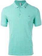 Sun 68 Logo Polo Shirt, Men's, Size: Large, Green, Cotton