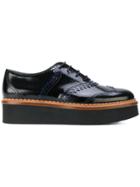 Tod's Flatform Wingtip Shoes - Black