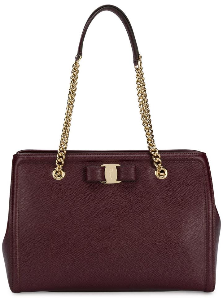 Salvatore Ferragamo Vara Bow Tote - Red