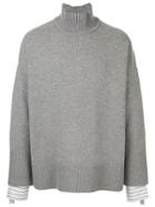 Wooyoungmi Shirt Sleeve Turtleneck Sweater - Grey