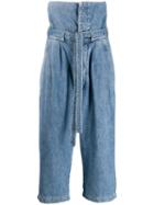 Loewe Extreme High-rise Cropped Jeans - Blue