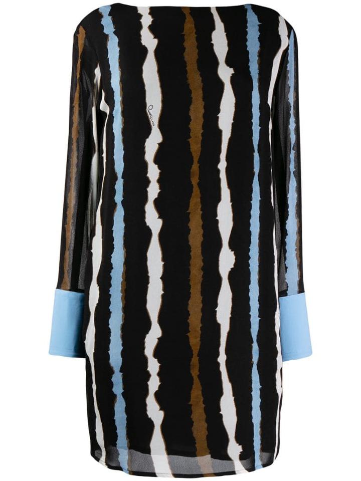 Cavalli Class Striped Shift Dress - Black