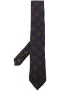 Canali Textured Patterned Tie - Brown