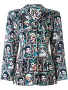 Jean Paul Gaultier Vintage Faces Print Jacket - Multicolour