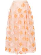 Simone Rocha Sequin Floral Skirt - Nude & Neutrals