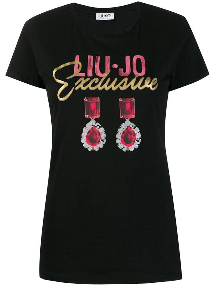 Liu Jo 'exclusive' Earrings T-shirt - Black