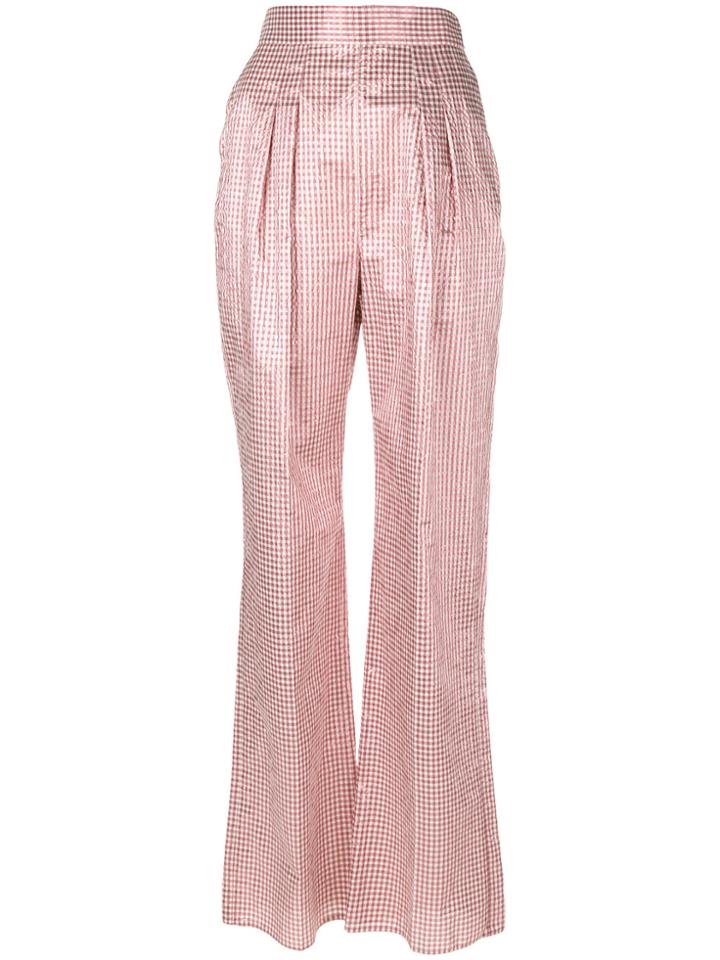 Christopher Kane High Waisted Tailored Trousers - Pink & Purple