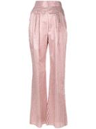 Christopher Kane High Waisted Tailored Trousers - Pink & Purple