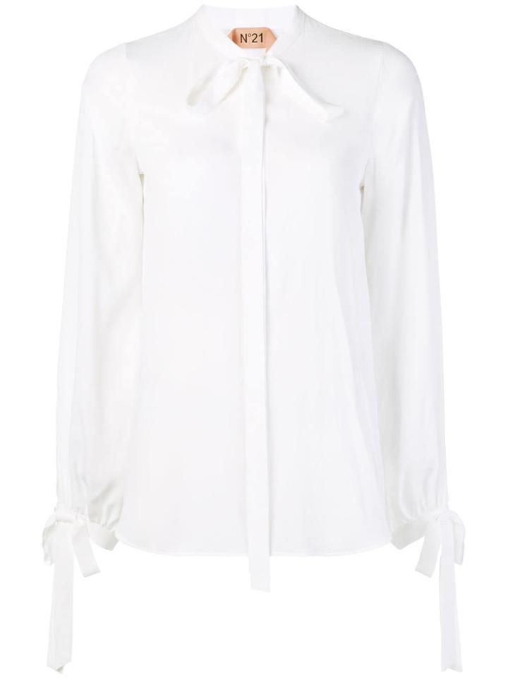 No21 Front Bow Blouse - White