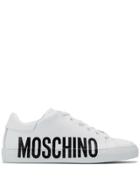 Moschino Logo Print Sneakers - White
