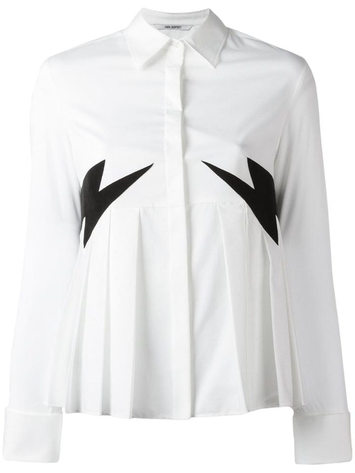 Neil Barrett Lightning Patches Shirt - White