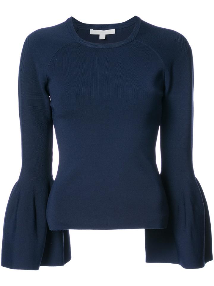 Jonathan Simkhai Flared Sleeves Knitted Blouse - Blue