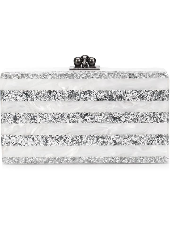 Edie Parker 'jean' Striped Clutch Bag