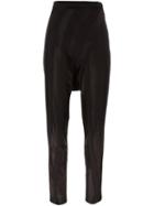 Masnada High-rise Drop-crotch Trousers, Women's, Size: 40, Black, Viscose