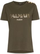 Balmain Paris Logo T-shirt - Green