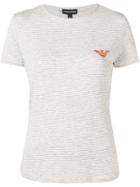 Emporio Armani Striped Logo T-shirt - White