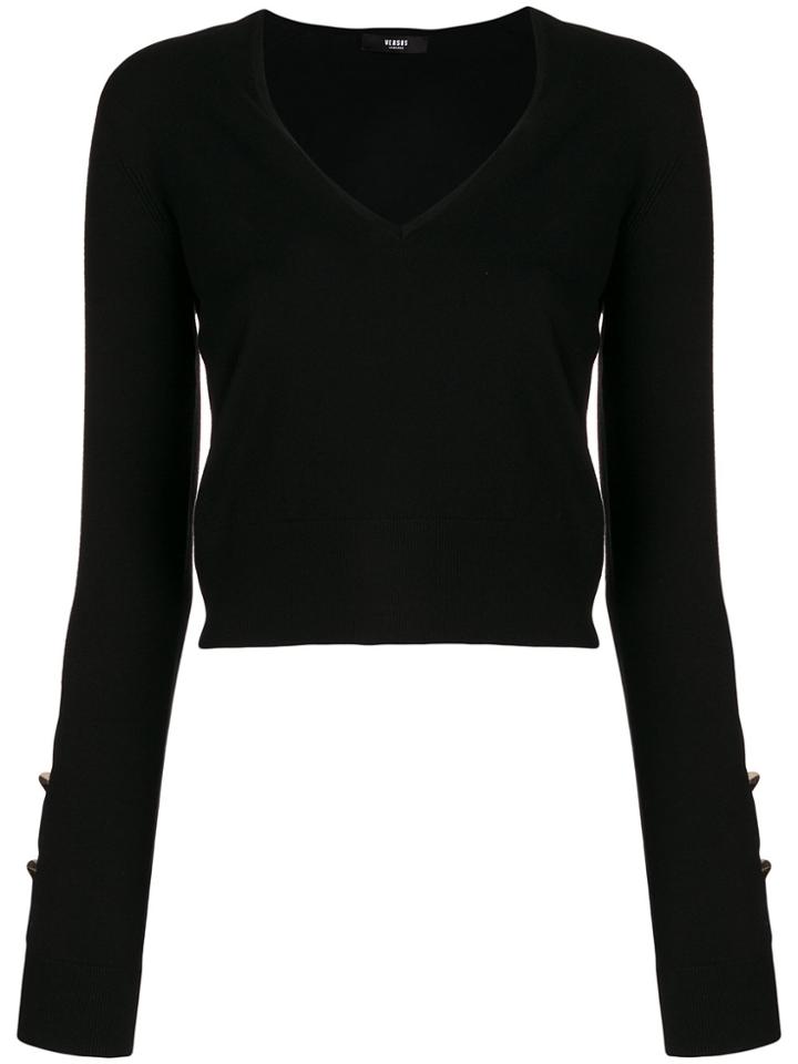 Versus Long-sleeve Fitted Sweater - Black