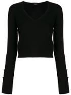 Versus Long-sleeve Fitted Sweater - Black