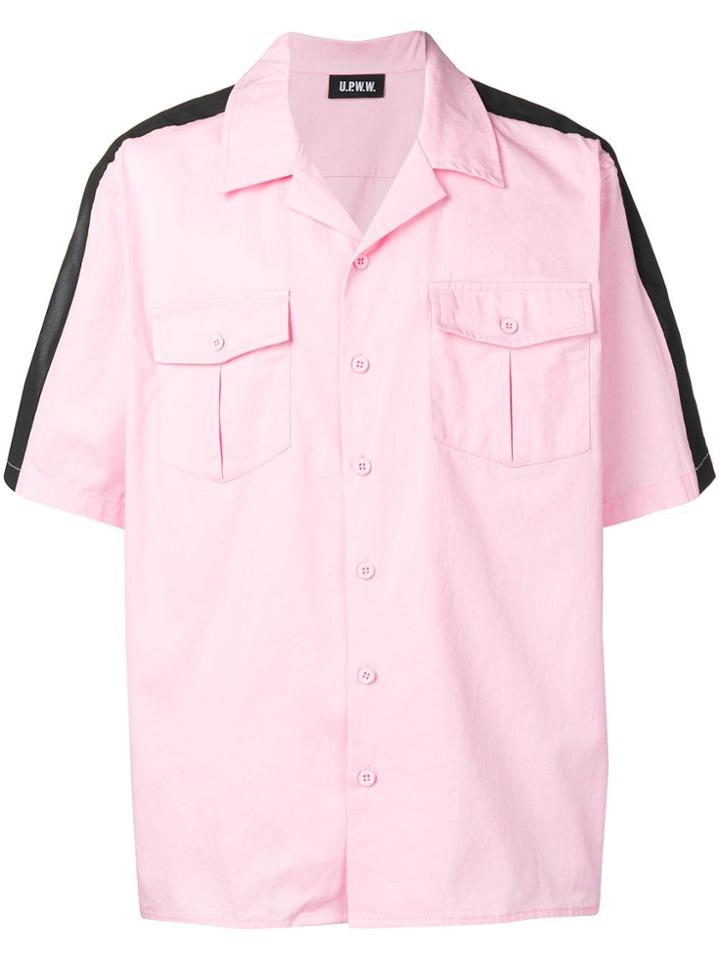 Upww Contrasting Tape Shirt - Pink