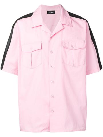 Upww Contrasting Tape Shirt - Pink