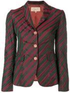 Romeo Gigli Pre-owned Diagonal Striped Blazer - Green