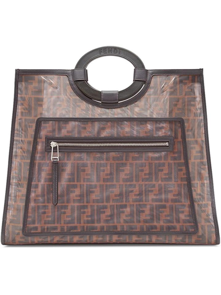 Fendi Ff Runaway Shopping Tote - Brown