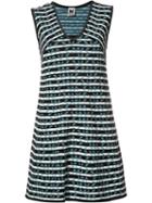M Missoni Striped Shift Dress, Women's, Size: 42, Black, Polyester/cotton/polyamide