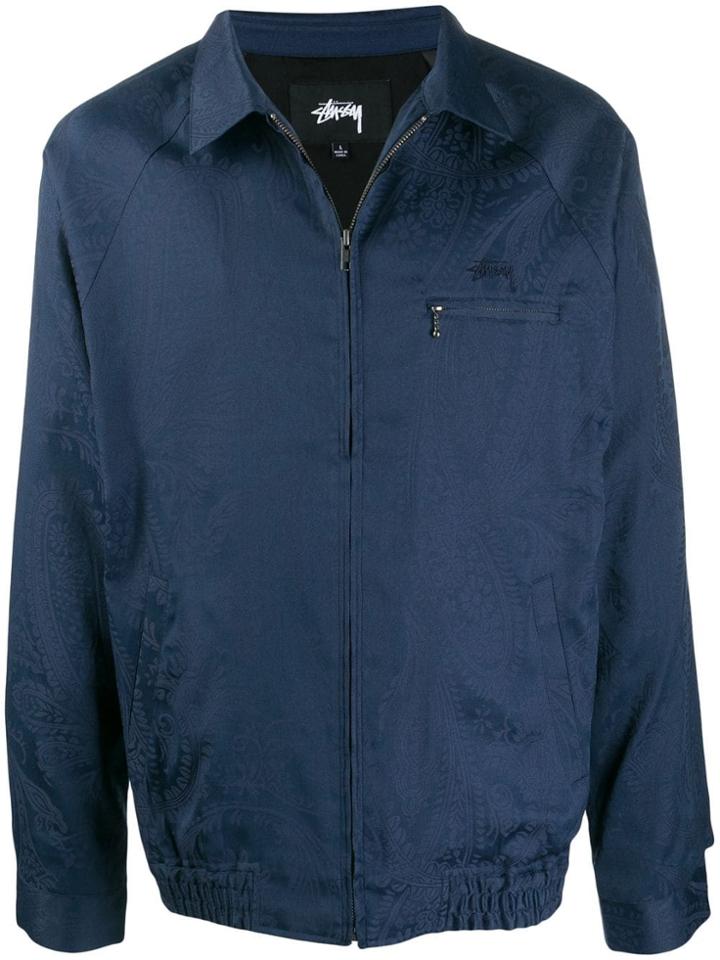 Stussy Paisley-print Logo Shirt Jacket - Blue