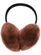 Liska Textured Ear Muffs - Brown