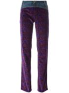 Dolce & Gabbana Vintage Denim Paisley Print Trousers, Women's, Size: 31, Pink/purple