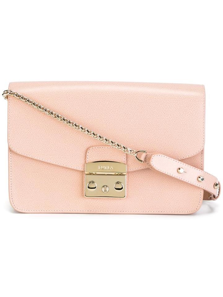 Furla Small 'metropolis' Shoulder Bag, Women's, Pink/purple, Leather